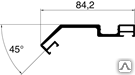 Одностороняя прижимная планка, 45' KRF-OPP45