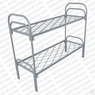 Кровать металлическая двухъярусная сетка прокатная пружина "2КП-2" #1