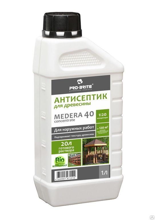 Антисептик MEDERA 40 - Concentrate для защиты и обработки древесины 5л