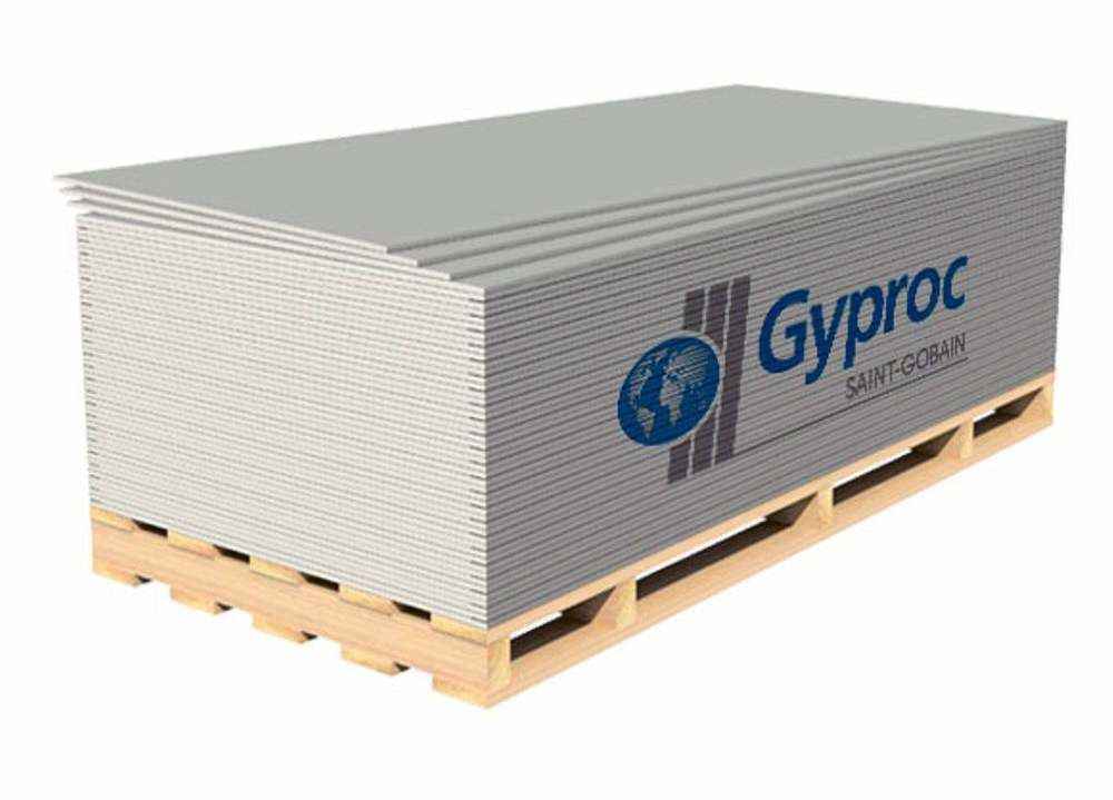 Лист гипсокартонный влагостойкий Gyproc ГКЛВ 15х1200х2500мм