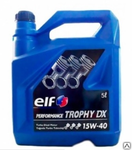 Масло моторное 15w40 ELF 5л минеральное PERFOMANCE TROPHY DX.