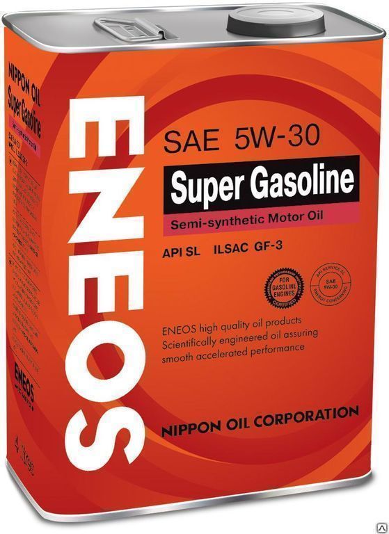 Масло моторное Eneos Super Gasoline SL Semi-Synthetic JP, 5W-30, полусинтет