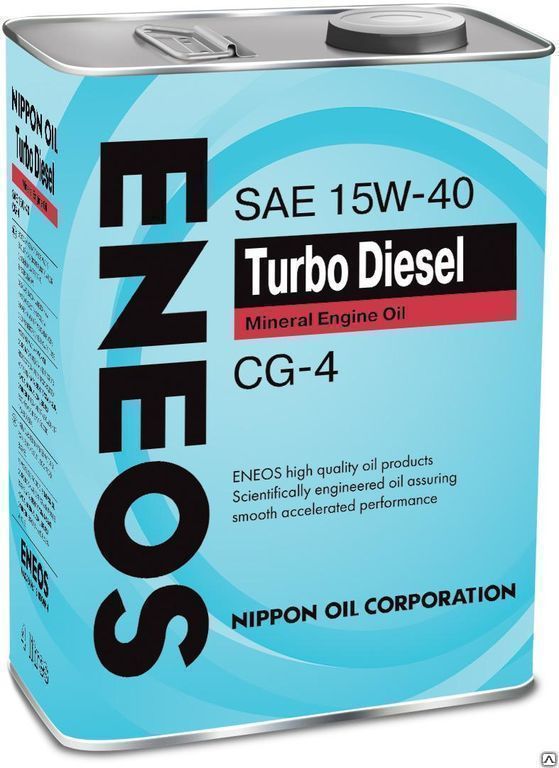 Масло моторное Eneos Turbo Diesel CG-4, 15W-40, минеральное, 4L.