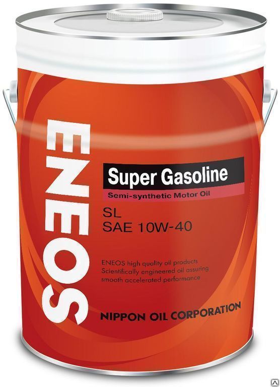 Масло моторное Eneos Super Gasoline SL, 10W-40, полусинтетическое, 20L.