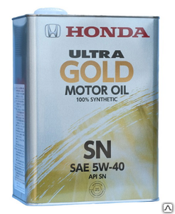 Масло моторное 5W40 HONDA 4л синтетика ULTRA GOLD SN/GF-5  (Япония).