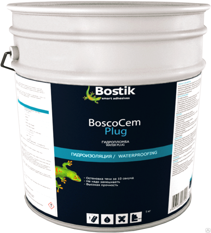 Гидропломба быстрозатвердевающая Bostik BoscoCem Plug 1 кг