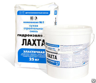 ЛАХТА® эластичная гидроизоляция двухкомпонентная, комплект 37,5кг (25+12,5) 