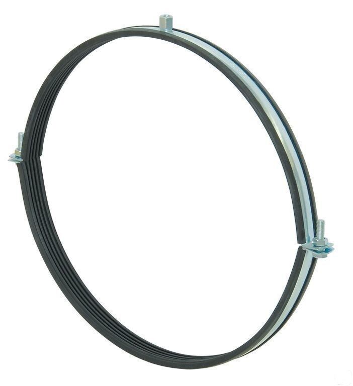 Хомут с резиновым профилем HVR для круглых воздуховодов, 560/М8 Общестроите