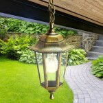 Светильник садово-парковый Адель1 подвесной шестигранный под бронзу Е27 НСУ 06-60-001 бронза ЭРА