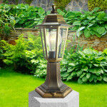 Светильник садово-парковый Оскар1 напольный шестигранный под бронзу Е27 НТУ 06-60-001 бронза ЭРА