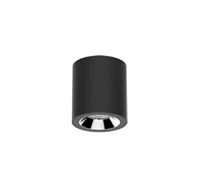Светодиодный светильник ВАРТОН DL-02 Tube накладной точечный цилиндр Ø100, ДПО-12W 3000K 35° черный офисный декоративный