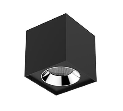 Светодиодный светильник ВАРТОН DL-02 Cube накладной точечный куб 150х160, ДПО-36W 4000K 35° черный офисный декоративный