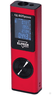 Дальномер лазерный Elitech ЛД 80 Промо, 0.03-80м, Li-lon, USB, метал.корпус 