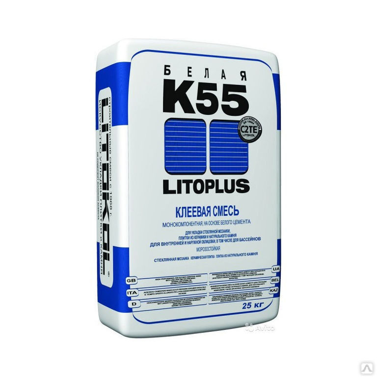 Смесь клеевая Litokol LITOPLUS K55 мешок 25 кг