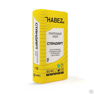 Клей для плитки HABEZ-Стандарт адгезия 0,6 Мпа 25 кг 