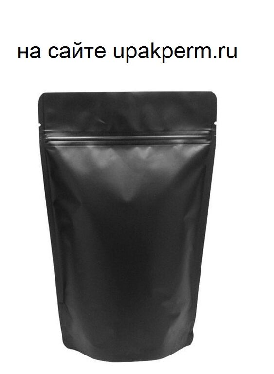 Пакет Дой-Пак ПП с зип-локом Металлизир. Черный матовый 135х200+(40+40)