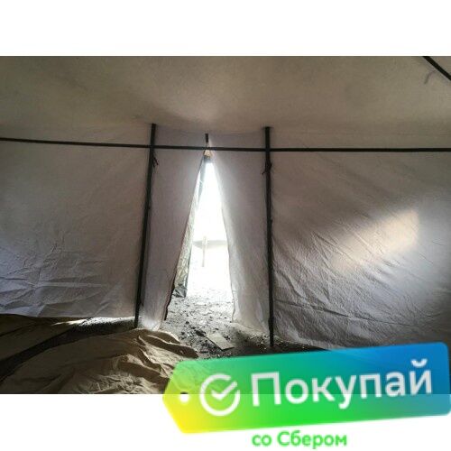 Палатка брезентовая УСТ-56 зимняя (на металлических стойках) Россия ...