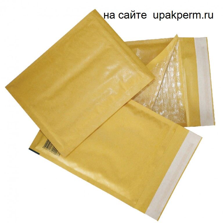 Конверт бумажный с пузырьковой пленкой внутри / коричневый / 170*225 + 50 мм / С/13 ( 100шт коробка)