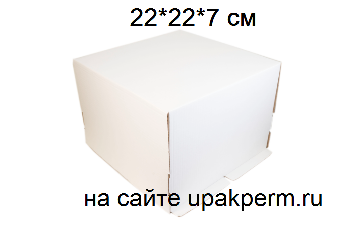 Коробка для торта 22*22*7 см, без окна (самолет)