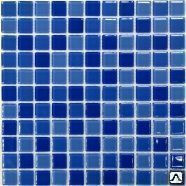 Мозаика стеклянная Blue wave-1 300х300 мм