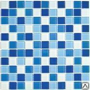 Мозаика стеклянная Blue wave-3 300х300 мм