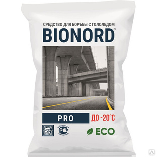 Реагент антигололедный Бионорд PRO t-20с 23 кг аналог айсмелта 