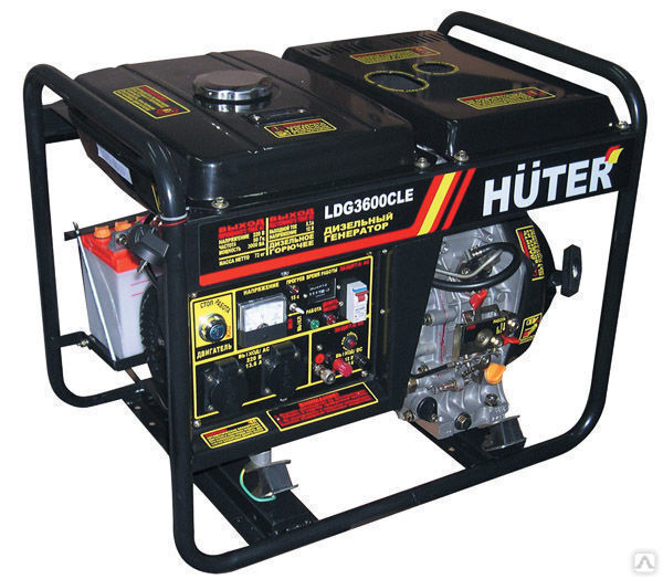 Компактный электрогенератор (дизель) Huter LDG3600CLE