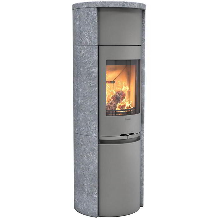 Contura 590T Style, чугунная дверца, серый печь-камин