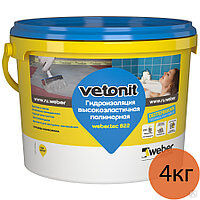 Мастика полимерная для влажных помещений Вебер Ветонит 822 4 кг 