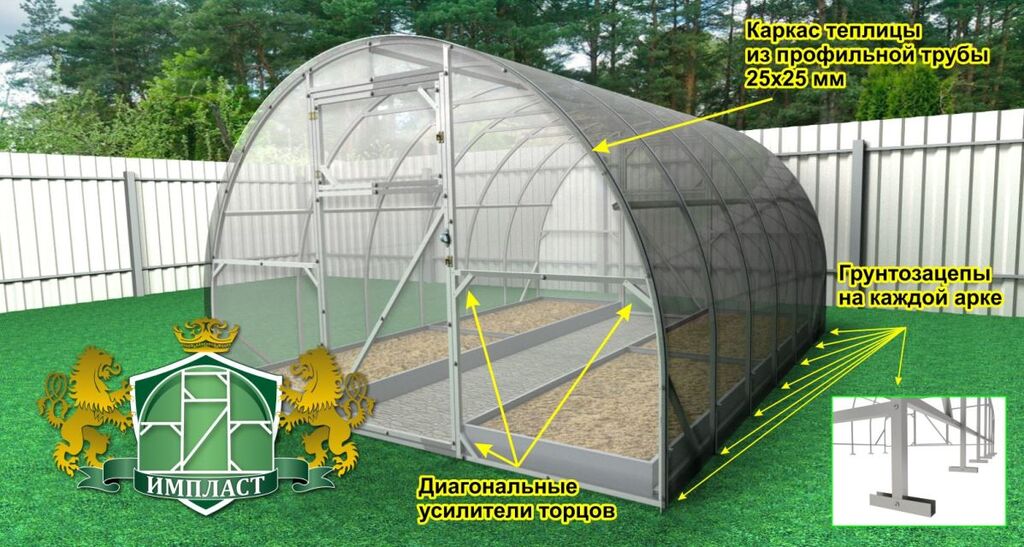 Теплица из поликарбоната и профильной трубы своими руками