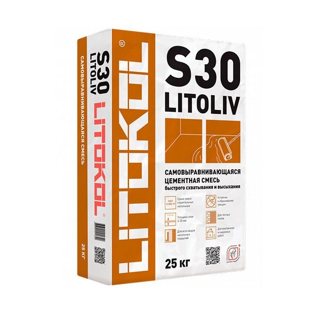 Смесь Litokol LitoLiv S30 самовыравнивающая 25 кг