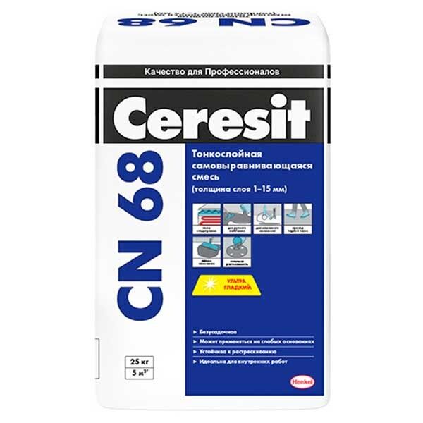 Смесь Ceresit CN 68 самовыравнивающая 25 кг