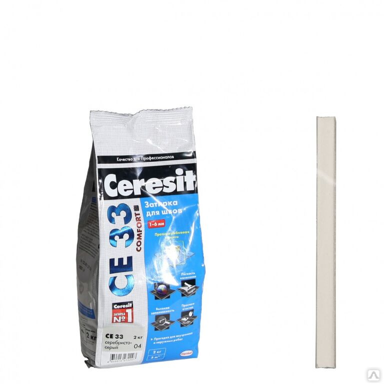  Ceresit CE 33 Comfort №04 серебристо-серая 2 кг  за 249 .