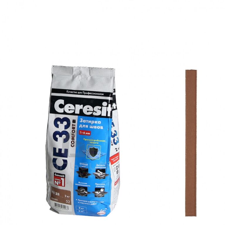 Затирка Ceresit CE 33 Comfort №52 какао 2 кг