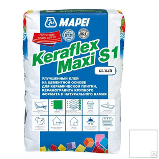 Клей Mapei Keraflex Maxi S1 для плитки и камня белый 25 кг 