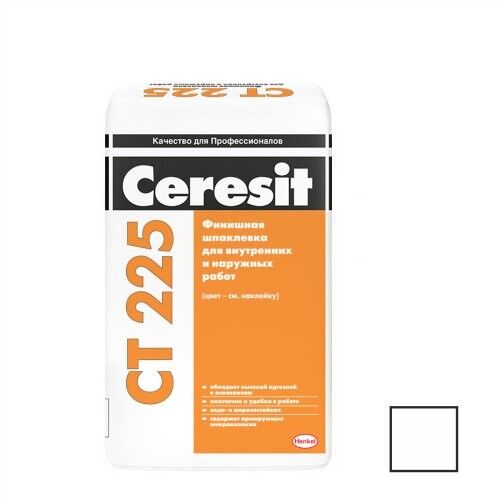 Шпаклёвка Ceresit CT 225 фасадная финишная белая 25 кг