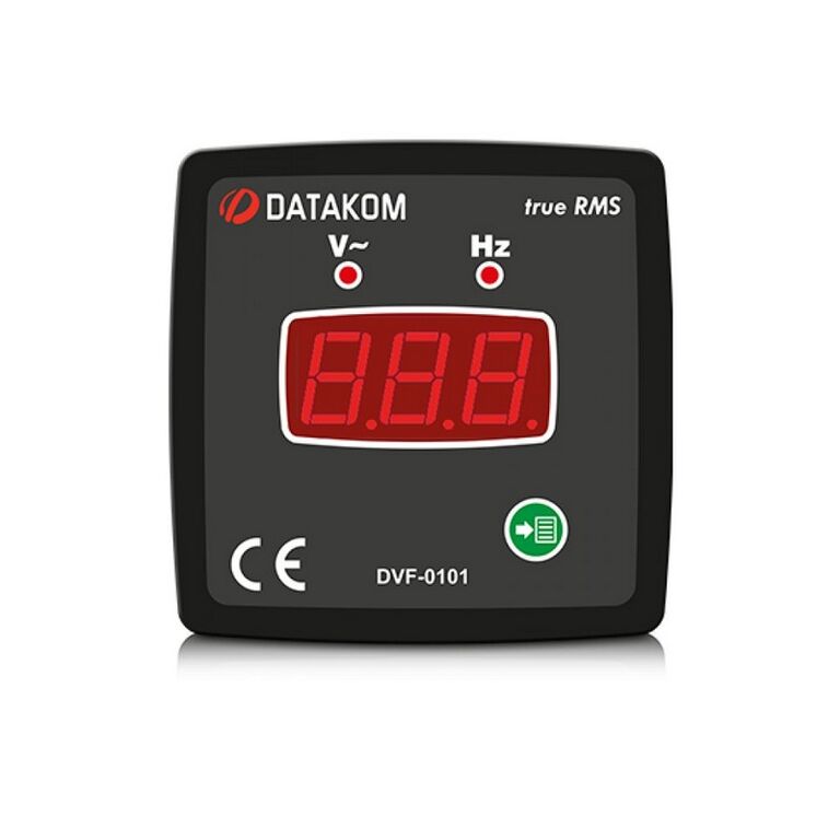 Щитовой измерительный прибор Datakom DVF-0101 вольтметр-частотомер, 1-фазный, 72x72