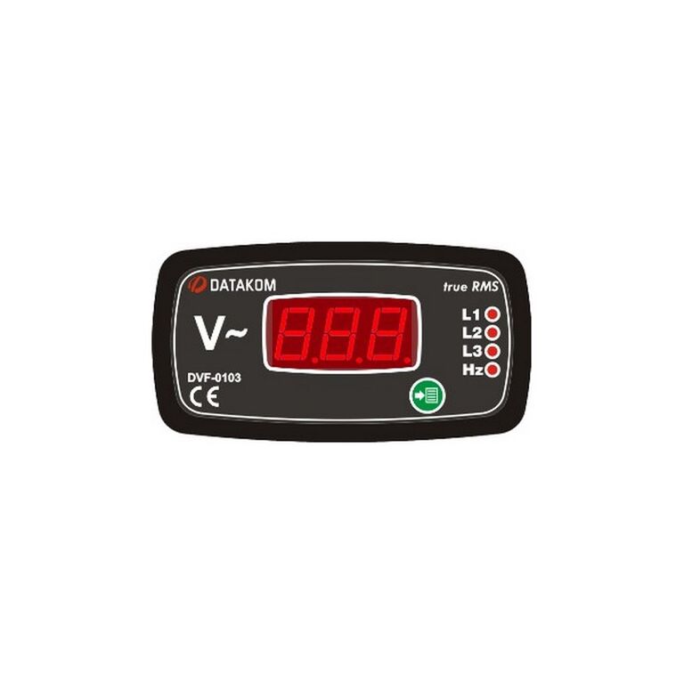 Щитовой измерительный прибор Datakom DVF-0103 вольтметр-частотомер, 3-фазный, 96x48