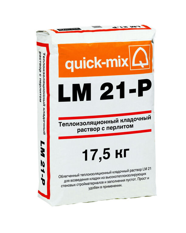 Теплоизоляционный кладочный раствор с пеностеклом LM 21 - P Quick-mix