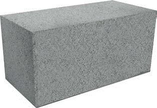 Блок фундаментный пескоцементный полнотелый 390х190х188 мм