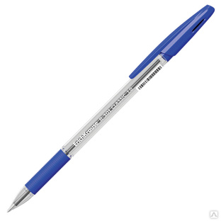 Ручка шариковая с грипом ERICH KRAUSE «R-301 Grip», СИНЯЯ, корпус прозрачный, узел 1 мм, линия письма 0,5 мм #1