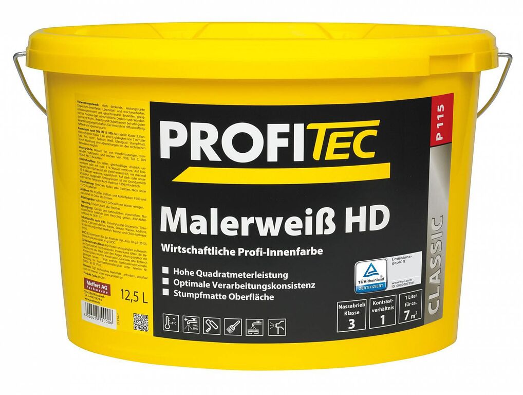 Краска ProfiTec Malerweib HD / Профитек Малервейс P115 12,5л ProfiTec Malerweib