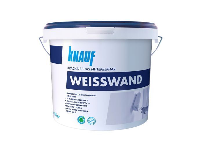 Краска водно-дисперсионная матовая 15 кг КНАУФ-Вайсванд