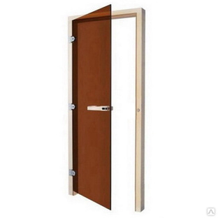 Дверь для сауны Sawo 730-3SGАL (7х19, бронза, левая, без порога, осина) Saw #1