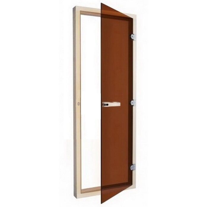 Дверь для сауны Sawo 730-4SGА (7х19, бронза, с порогом, осина) Sawo