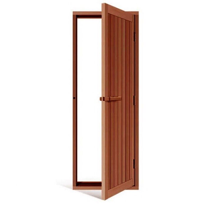 Дверь для сауны Sawo 734-4SD (700x2040 мм, деревянная глухая, с порогом, ке