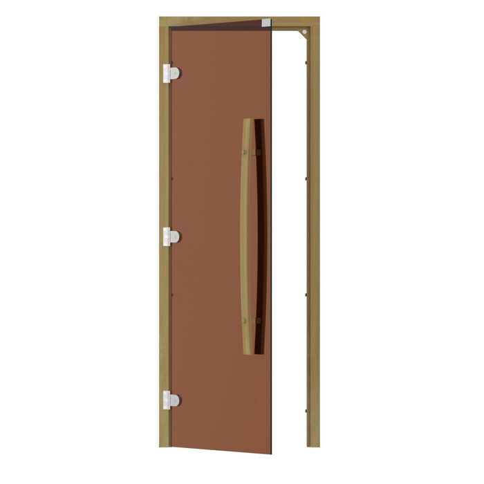 Дверь для бани Sawo 741-3SGDL (7х19, бронза, левая, без порога, с вертикаль