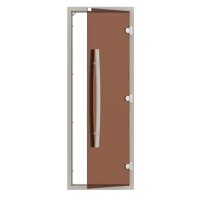 Дверь для бани Sawo 742-4SGA (8х19, бронза, с порогом, осина) Sawo