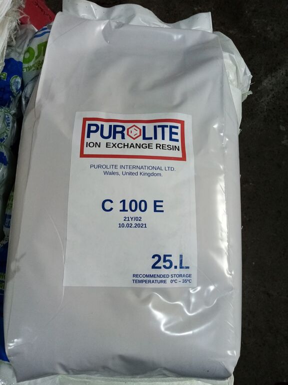 Смола ионообменная Purolite (Пьюролайт) C 100 Е мешок 25 л