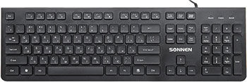 Клавиатура проводная Sonnen KB-8280 USB черная 513510